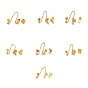 Вакуумное покрытие 304 серьги-гвоздики с цепочками из нержавеющей стали, асимметричные серьги для женщин, золотые