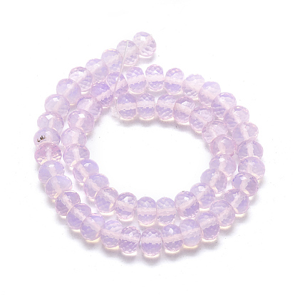 Opalite Beads Strands, Faceted, Rondelle