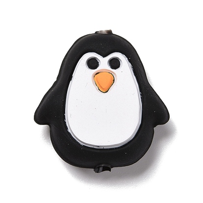 Cuentas focales de silicona, pingüino
