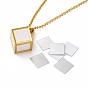 Collier pendentif en aluminium vierge de sublimation, alliage photo vierge image cube pendentif collier pour hommes femmes