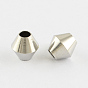 Stainless Steel Bicone Beads, 6x6mm, Hole: 2.5mm