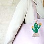 3pcs llavero arcoíris boho llaveros mujeres tejiendo cactus borla llavero personalizado llavero titular para billetera colgante decoraciones