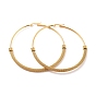 Vacuum Plating 201 Stainless Steel Mesh Chain Shape Big Hoop Earrings with 304 Stainless Steel Pin for Women
