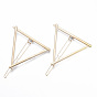 Alloy Hollow Geometric Hair Pin, Ponytail Holder Statement, Hair Accessories for Women, Cadmium Free & Lead Free, Triangle