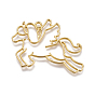 Zinc Alloy Open Back Bezel Pendants, For DIY UV Resin, Epoxy Resin, Pressed Flower Jewelry, Horse