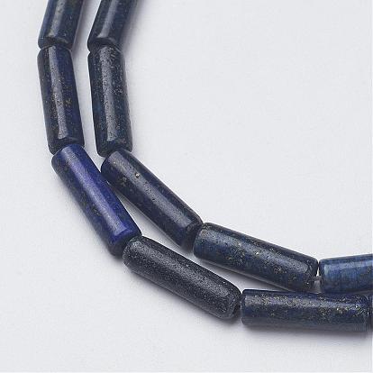 Naturales lapis lazuli de hebras de cuentas, teñido, tubo
