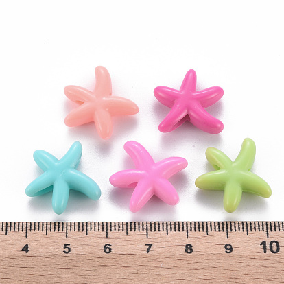 Opaque Acrylic Beads, Starfish