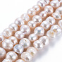 Perles de nacre naturelle brins Keshi, perle de culture d'eau douce, 8 forme