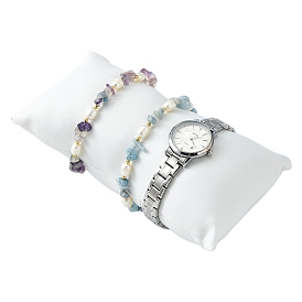 Кожа подушка браслет ювелирные часы дисплей, прямоугольные, 18x10x6 см