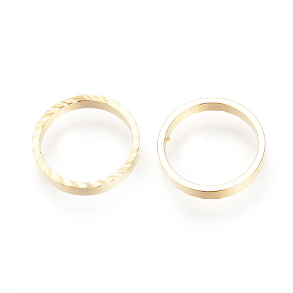 Brass Linking Rings, Nickel Free, Real 18K Gold Plated, Ring
