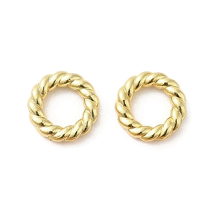 Alloy Linking Rings, Twisted, Ring/Triangle/Oval, Golden