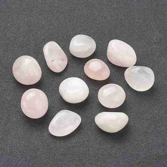 Природного розового кварца бусы, для проволоки, свернутой подвесками решений, нет отверстий / незавершенного, самородки, упавший камень, лечебные камни для 7 балансировки чакр, кристаллотерапия, драгоценные камни наполнителя вазы