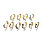 Brass Micro Pave Cubic Zirconia Huggie Hoop Earrings, Real 18K Gold Plated, Nickel Free, Ring
