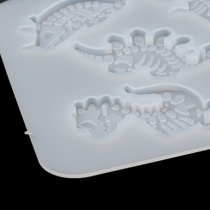 Moldes colgantes de silicona diy esqueleto de dinosaurio, moldes de resina, para resina uv, fabricación de joyas de resina epoxi