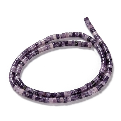 Natural Lilac Jade Beads Strands, Heishi Beads, Flat Round/Disc