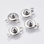 201 Stainless Steel Snap Clasps, Round