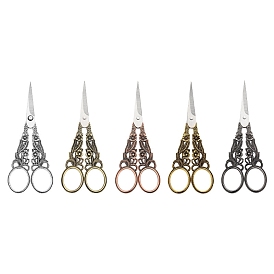 Stainless Steel Flower Scissors, Embroidery Scissors, Sewing Scissors, with Zinc Alloy Handle