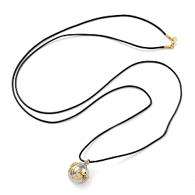 Alloy Pendants Necklace, Lute Ball with Word Mom