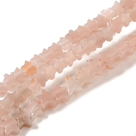 Natural Pink Opal Beads Strands, Star