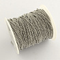 Stainless Steel Twisted Chains, Unwelded, with Spool, 2x1.3x0.4mm, about 82.02 Feet(25m)/roll