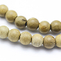 Natural Camphor Wood Beads Strands, Round, Dyed