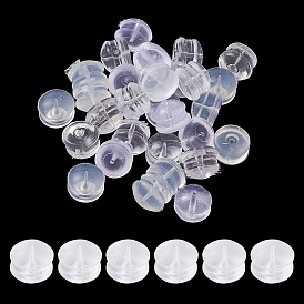 30Pcs 3 Style Silicone & Rubber Ear Nuts, Earring Backs