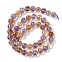 Natural Amethyst and Natural Citrine Beads Strands, Grade A, Round