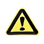 Tela de bordado computarizada para planchar / coser parches, accesorios de vestuario, triángulo con señal de advertencia