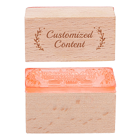 Globleland 1Pc Silicone Wax Seal Stamp, with Wood Handle, for Post Decoration, DIY Card Making