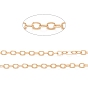Brass Cable Chains, Soldered, with Spool, Flat Oval