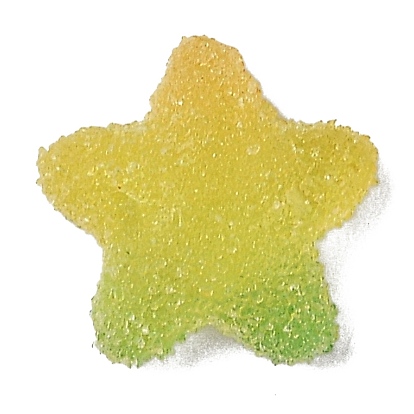 Resin Decoden Decoden Cabochons, Imitation Candy, Two Tone, Gradient Color, Star