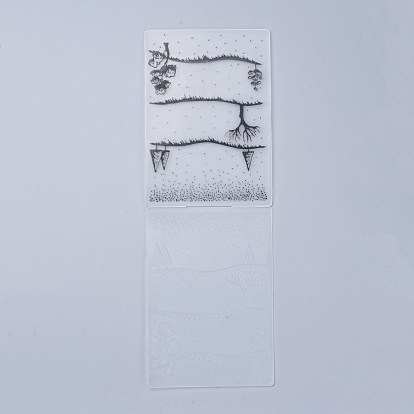 Plastic Embossing Folders, Concave-Convex Embossing Stencils, for Handcraft Photo Album Decoration