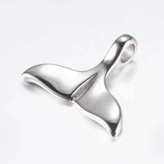 316 Surgical Stainless Steel Pendants, Whale Tail Shape