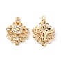 Brass Micro Pave Cubic Zirconia Chandelier Compomnent Links, Flower Connectors