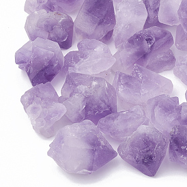 Natural Amethyst Decorations, No Hole/Undrilled, Chip