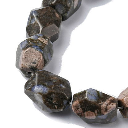 Natural Glaucophane Beads Strands, Faceted, Nuggets