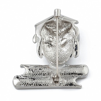 Rhinestone Owl Doctor Brooch Pin, Alloy Badge for Backpack Clothes