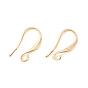 Brass Earring Hooks, Long-Lasting Plated, with Horizontal Loop,Cadmium Free & Lead Free & Nickel Free