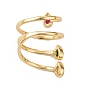 Разноцветные регулируемые кольца из кубического циркония, стеллаж для латунных украшений для женщин, без свинца и без кадмия