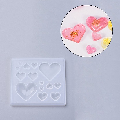 Silicone Molds, Resin Casting Molds, For UV Resin, Epoxy Resin Jewelry Making, Heart