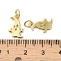 Rack Plating Brass Charms, with Jump Ring, Lead Free & Cadmium Free, Long-Lasting Plated, Ghost Charm