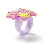 PVC Plastic 3D Dinosaur Finger Ring, Cartoon Wide Ring for Women Girl
