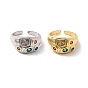 Красочное открытое кольцо-манжета с геометрией кубического циркония, ионное покрытие (ip) латунное широкое кольцо для женщин
