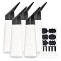BENECREAT Plastic Squeeze Hair Salon Applicator Bottle with Long Tip and Scale Hair Applicator Bottle with Hoppers and Label for Hair Wash Dyeing, Hairdressing