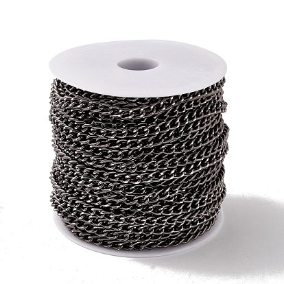 Овальные бордюрные цепи из оксидированного алюминия, несварные, с катушкой