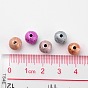 Spray Painted Acrylic Beads, Matte Style, Round