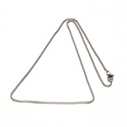 304 Stainless Steel Cable Chain Necklaces, with Lobster Claw Clasps, 15.7 inch(40cm)x1.5mm