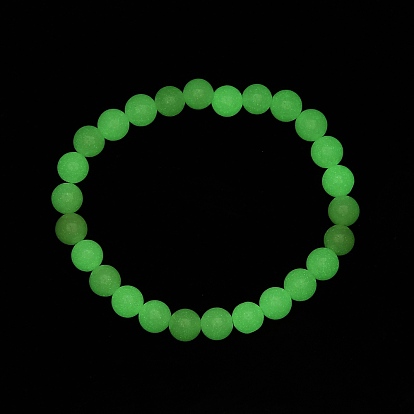 Noctilucent Stone/Synthetic Luminous Stone Beads Stretch Bracelets