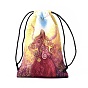 Rectangle Velvet Bags, Drawstring Pouches, for Gift Wrapping, Flower/Butterfly/Witch/Moon/Bees/Insect Pattern