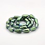 Grade A Electroplate Non-magnetic Synthetic Hematite Teardrop Beads Strands, 16x8mm, Hole: 1mm, about 27pcs/strand, 16.54 inch
